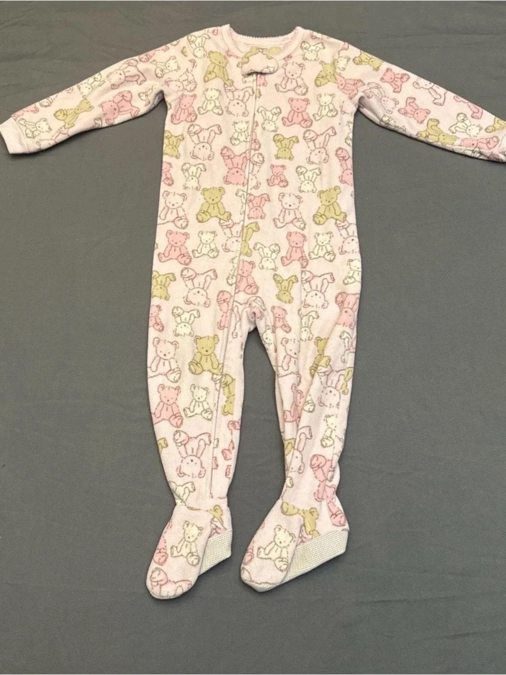 Carters Footed Pajamas Pink with Bears Size 18 Months Baby Girl